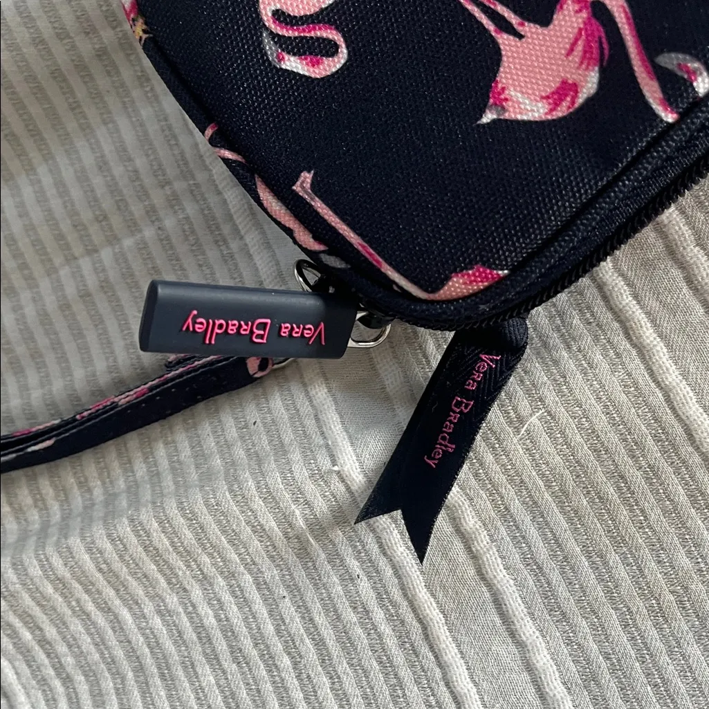 Vera Bradley Flamingo Print Wallet and Wristlet Set - Pink and Black - Image 5