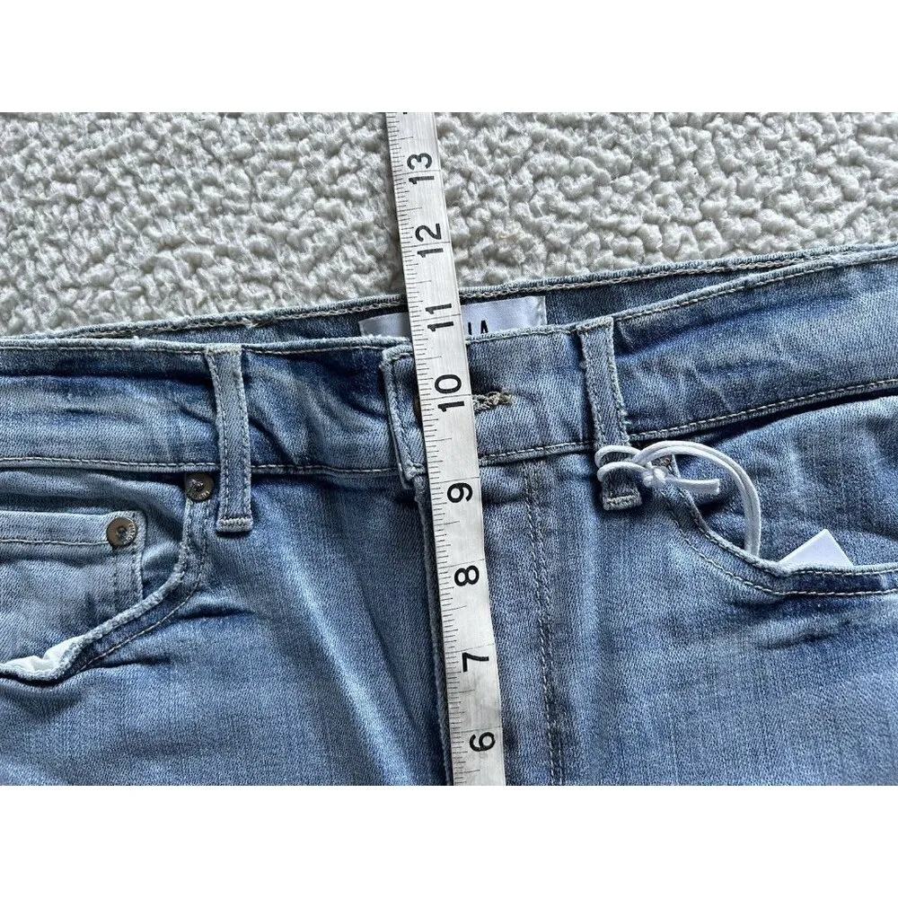 Pistola Anthropologie Aline High-Rise Skinny Crop Jeans Wave Blue Size 27 - Image 13