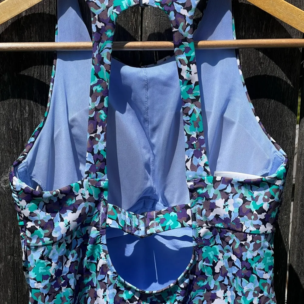 Athleta  MALDIVES Tankini Top Elysian Floral Green - Image 9