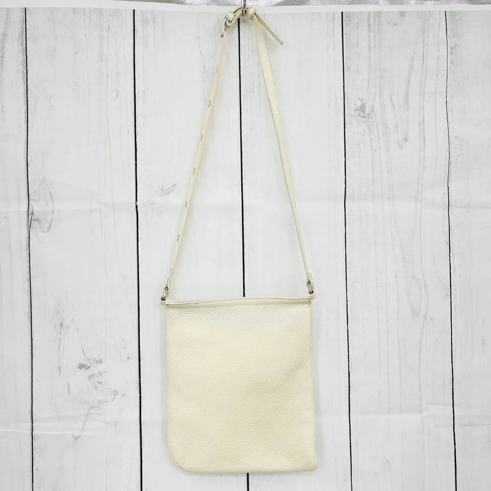 KARA New York cream white pebbled leather Tri Way crossbody bag purse - Image 5