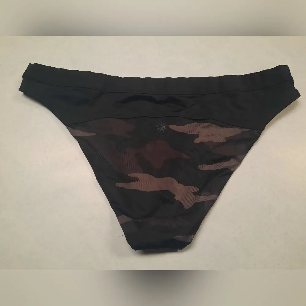 Athleta Black Camo Print Swim Bottoms M - Image 2