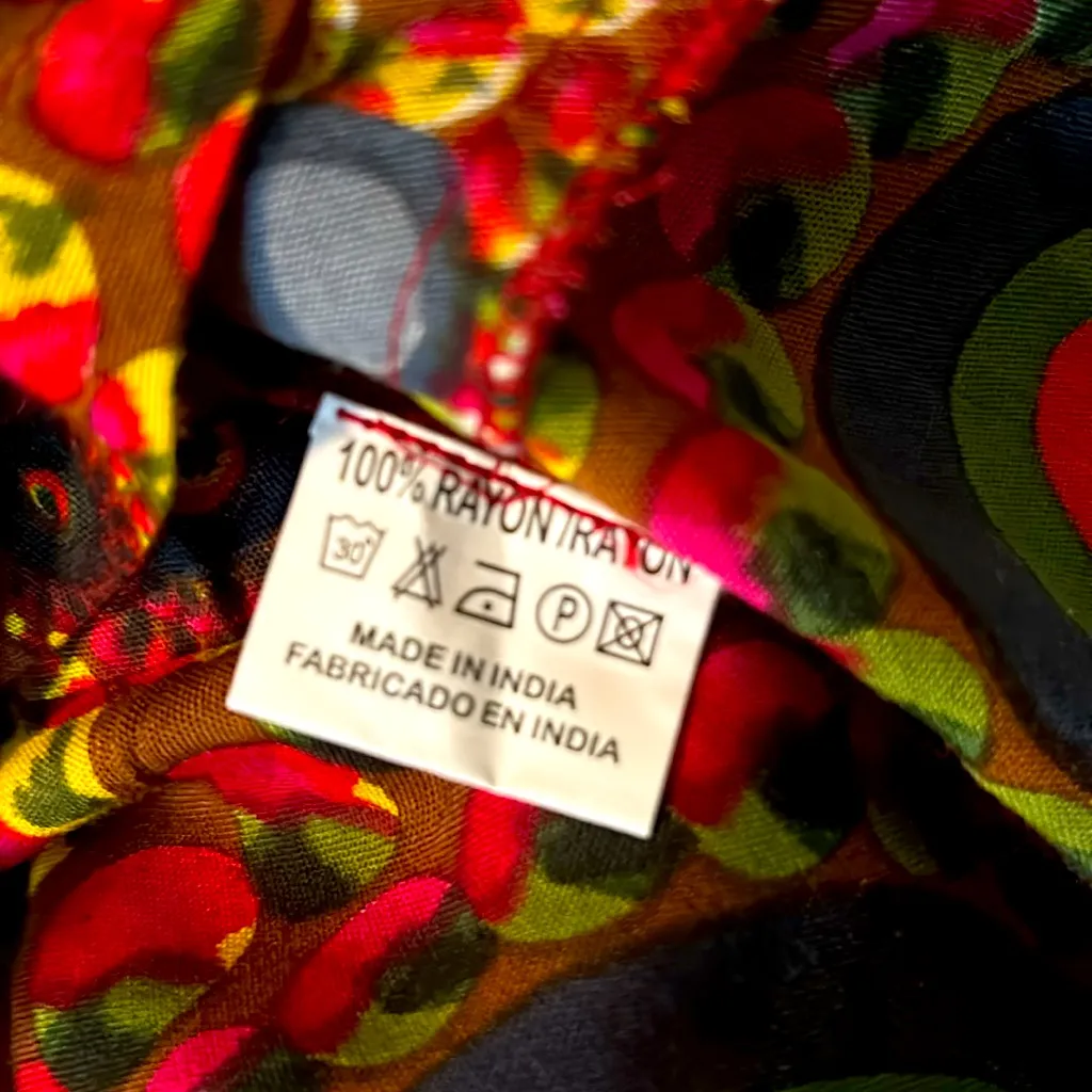 NWT Free Size Junglee Billee Boho Shorts With Belt Tie Beaded Tassels & Pockets Red - Image 6