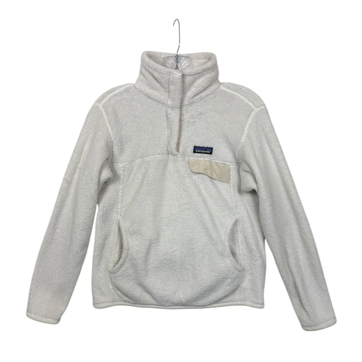 Patagonia Womens Snap-T Pullover Fleece Top Sweater Polartec Thermal Pro Cream S - Image 2