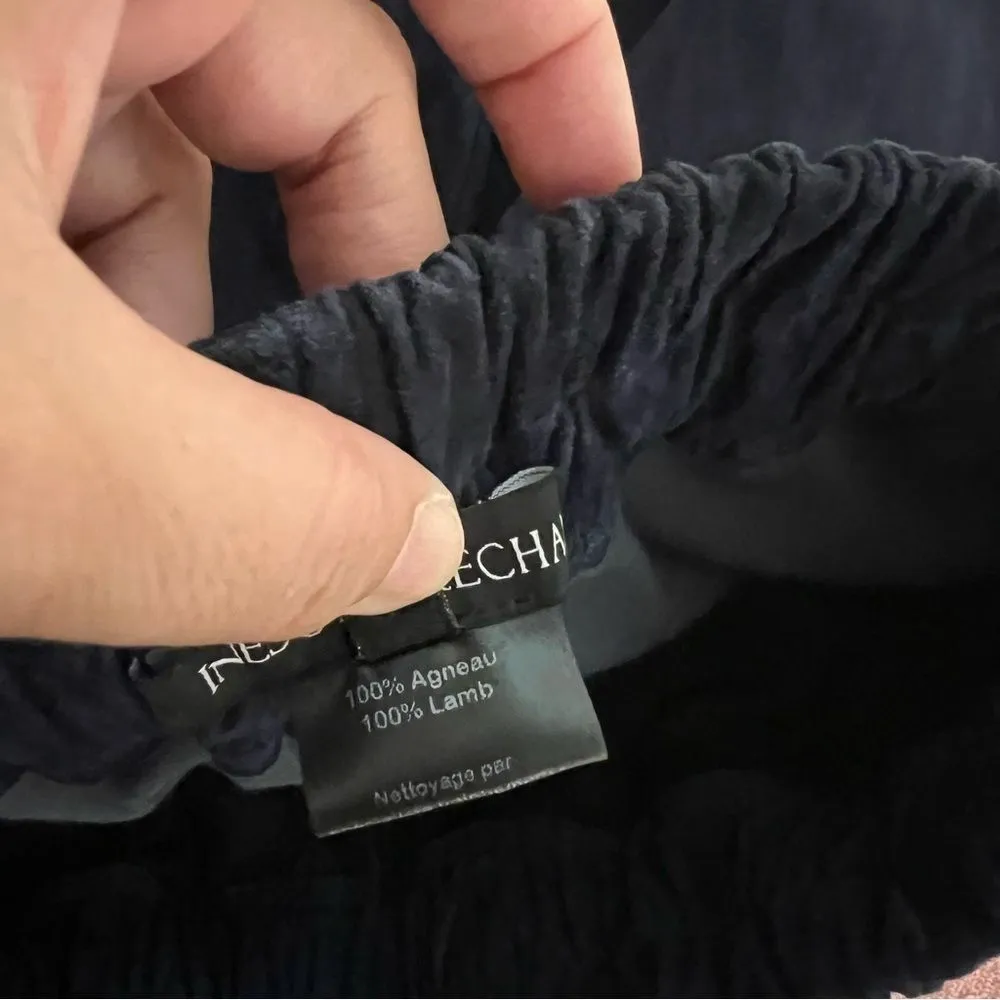 Ines & marechal lamb leather suede tapered pants size S Green - Image 8