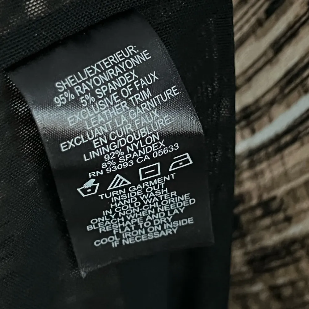 Nic+Zoe Sleeveless Faux Leather Gathered Front Dress | Brown/Black | Medium - Image 10