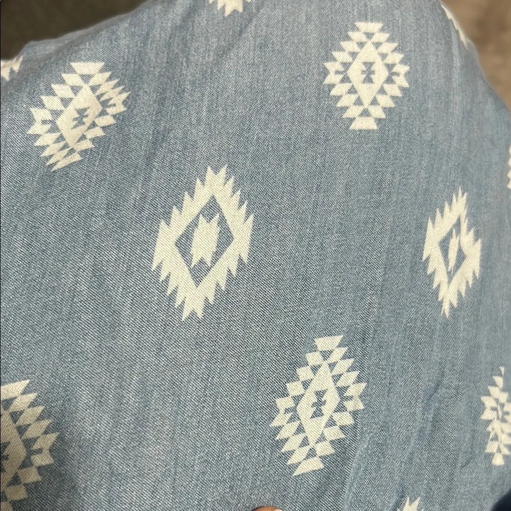 Blue Patterned Women's Skirt - Image 3