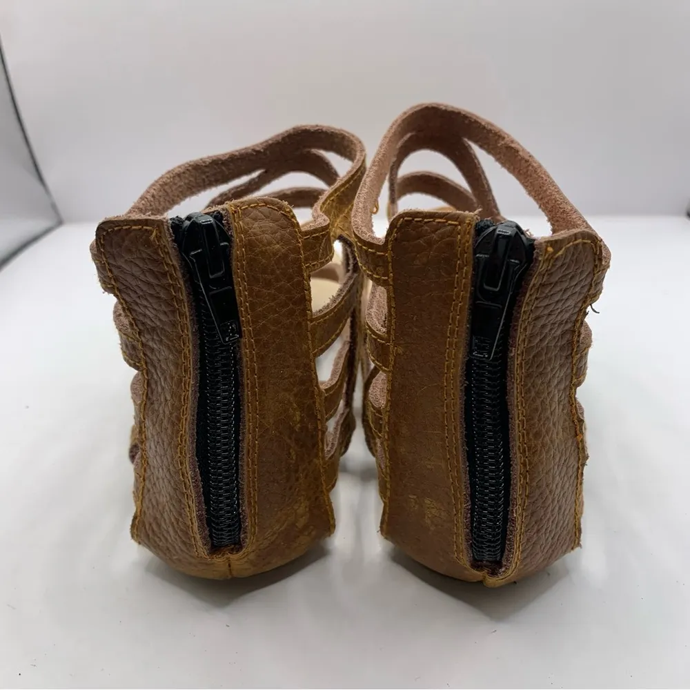Monkey Feet USA MF Mommy Size 37 Brown Sandals Straps Gladiator New US 6 - Image 4