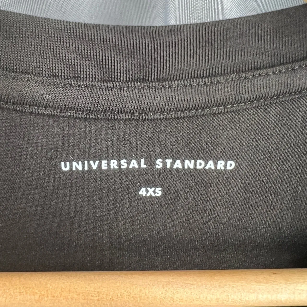 Universal Standard T-Shirt Dress Black V-Neck Short Sleeve Tesino Size 4XS / 0 - Image 5