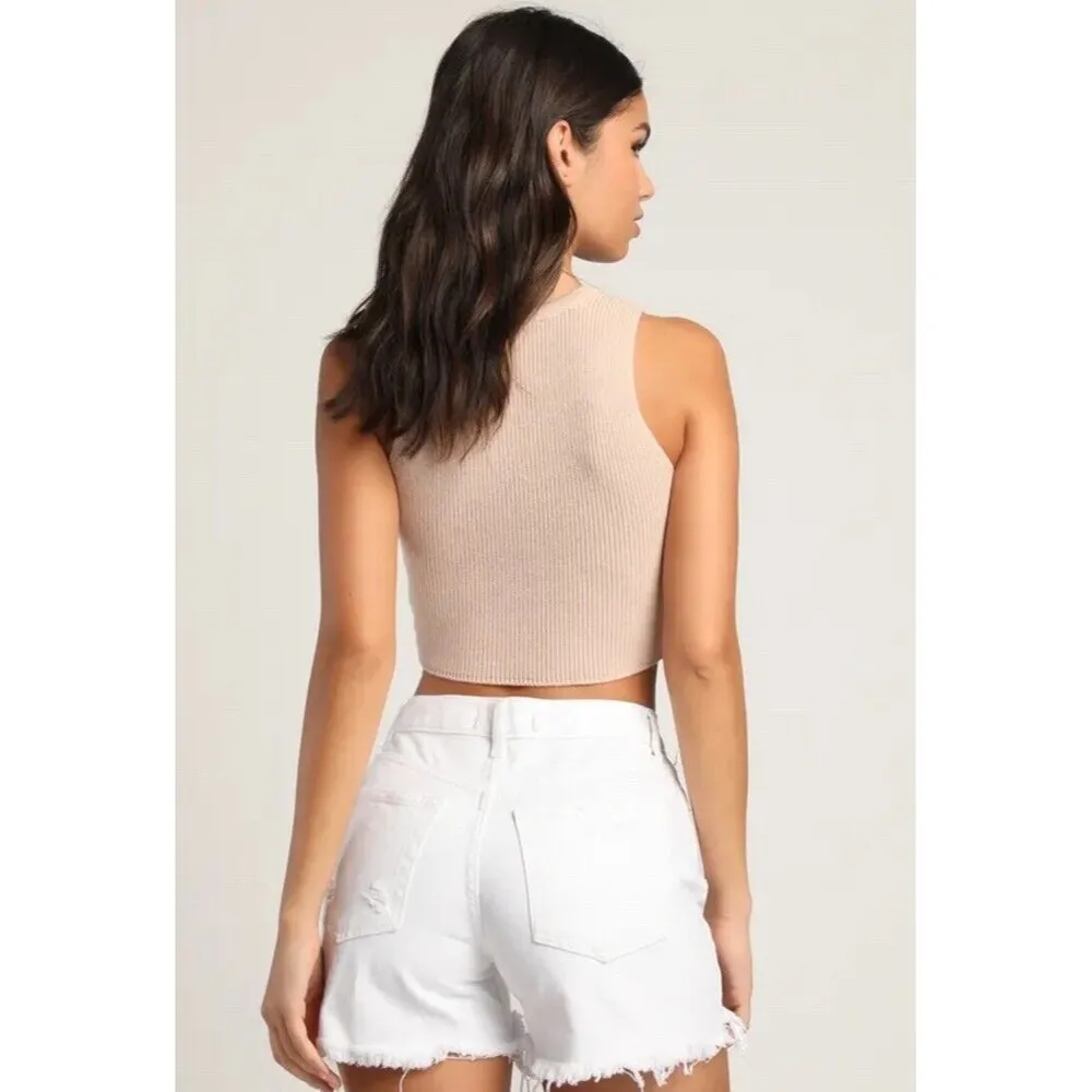 We The Free Maggie Denim Shorts Size 27 NWT White Distress Festival - Image 8