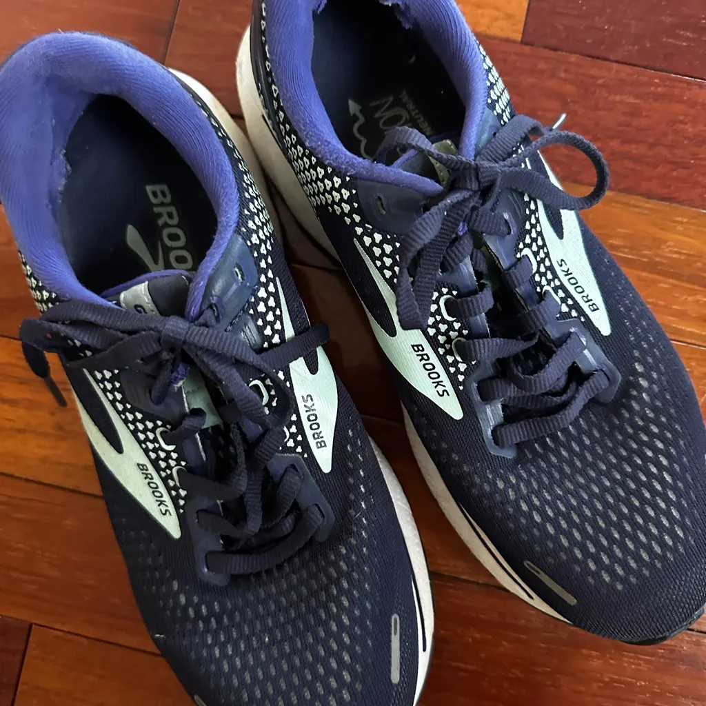 Brooks Ghost 14 Running Shoes Women’s 8.5 Athletic Comfort Blue Green - Image 2