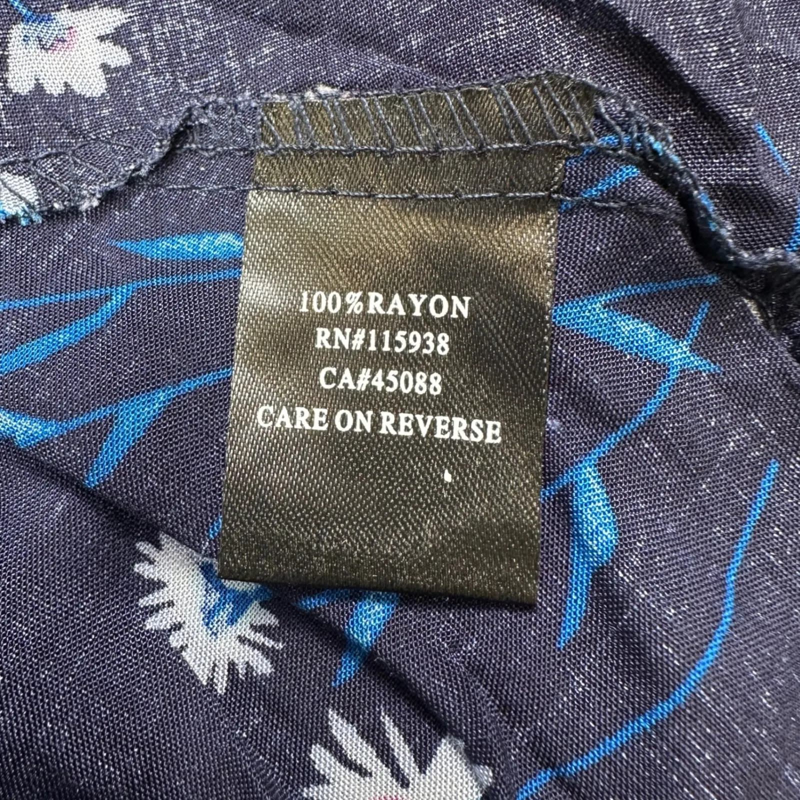 8 Birdies Floral Ruffle Maxi Skirt Womens S Navy Blue Cottagecore Layered Zipper - Image 7