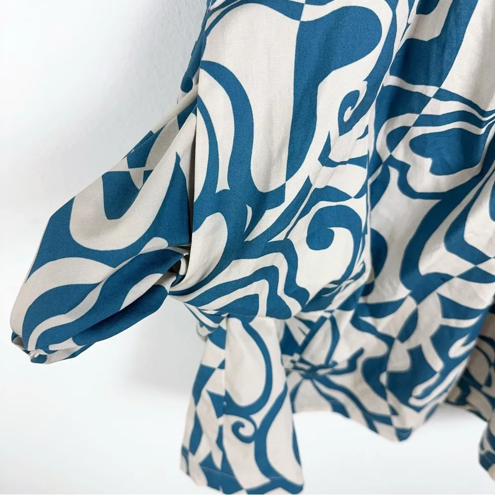 NWT Lost + Wander Milos Cove Cut Out Mini Dress inBlue Floral Size Small - Image 4