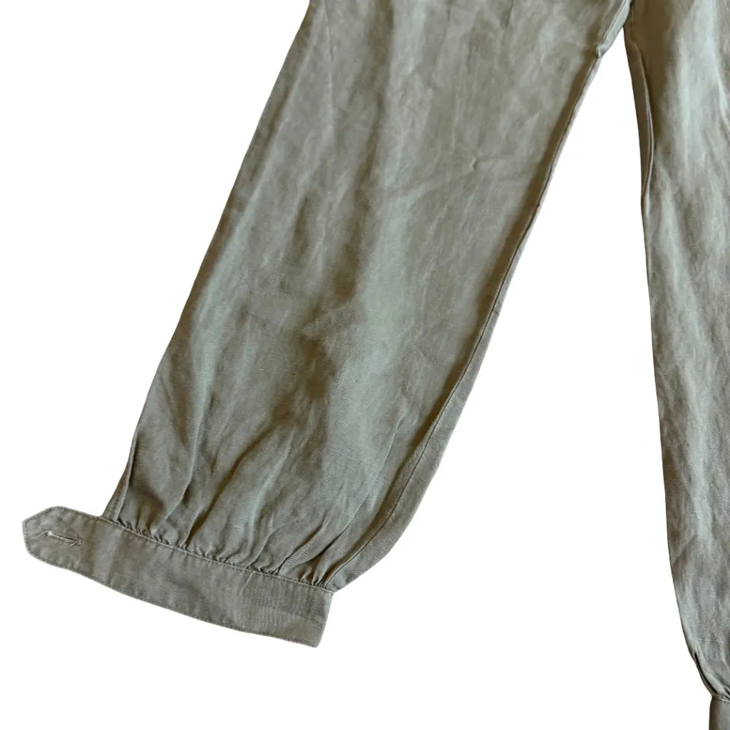 Frame Linen Blend Cropped Length Pants Tie Belt Comfort Casual Size 6 Women's - Image 8