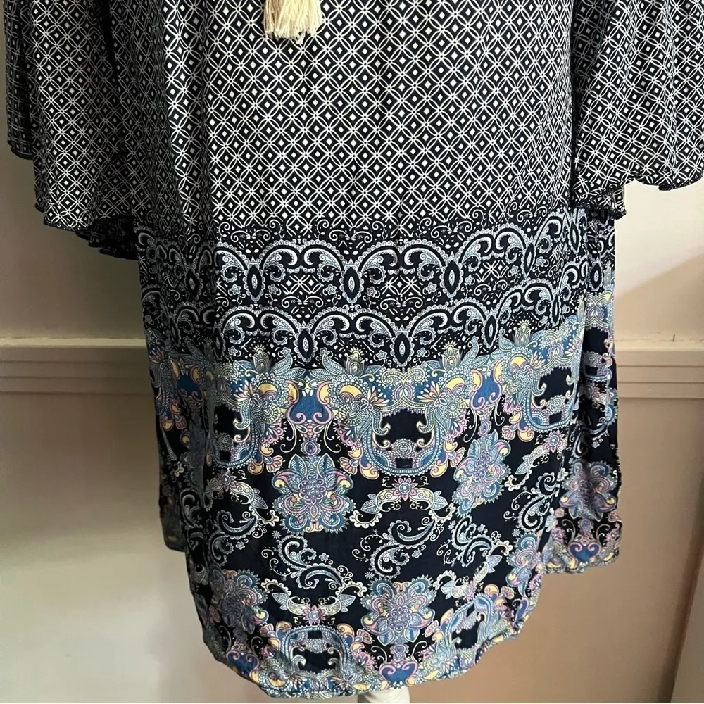 Altar’s State • Blue Navy Patterned Tunic - Image 4