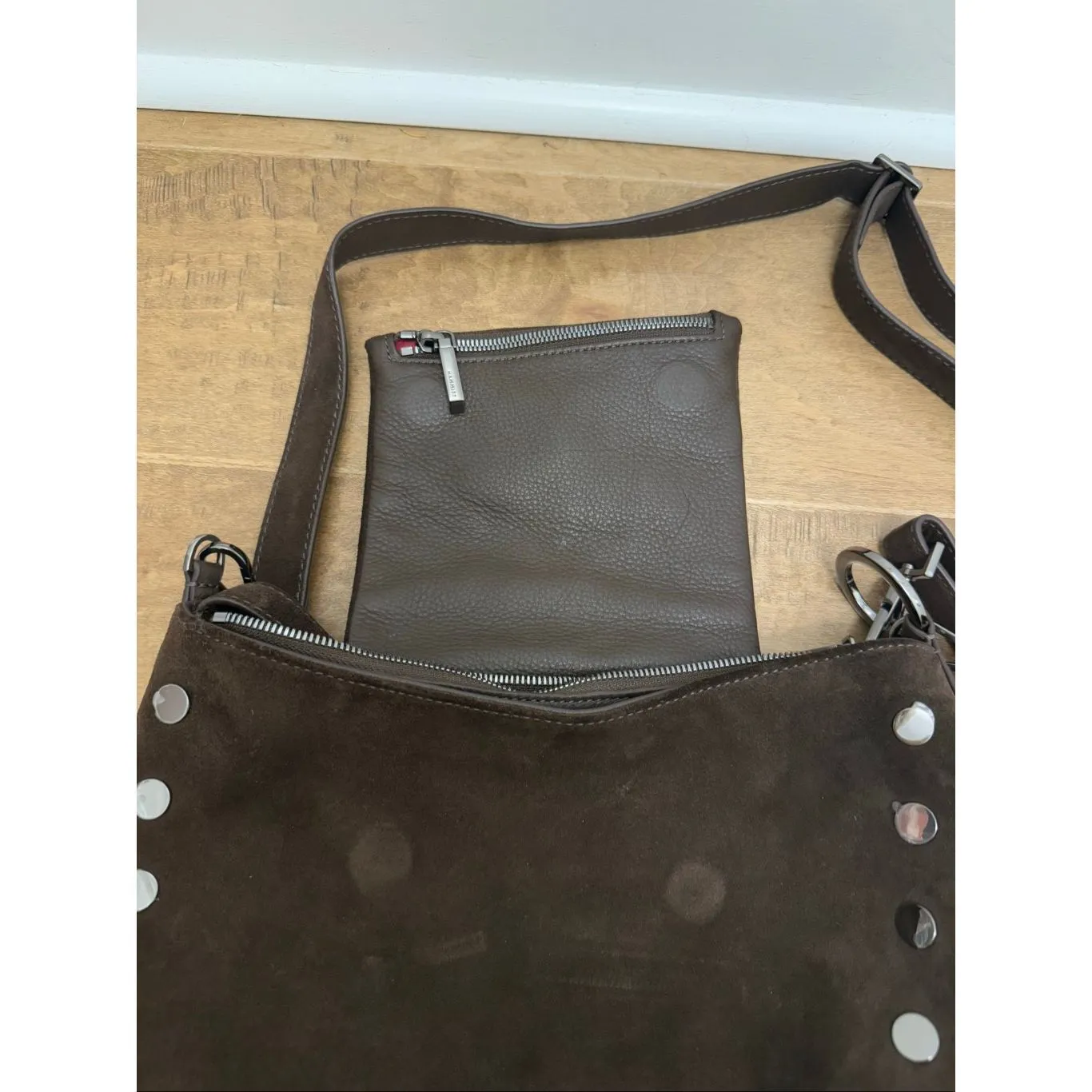 Hammitt VIP SATCHEL - Espresso Suede/Gunmetal - Image 5