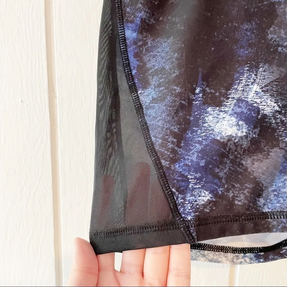 Adore Me Blue, Black and White Mesh Biker Shorts - Image 3