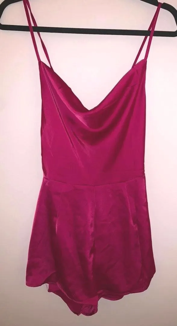 Nasty Gal Satin Romper - Image 2