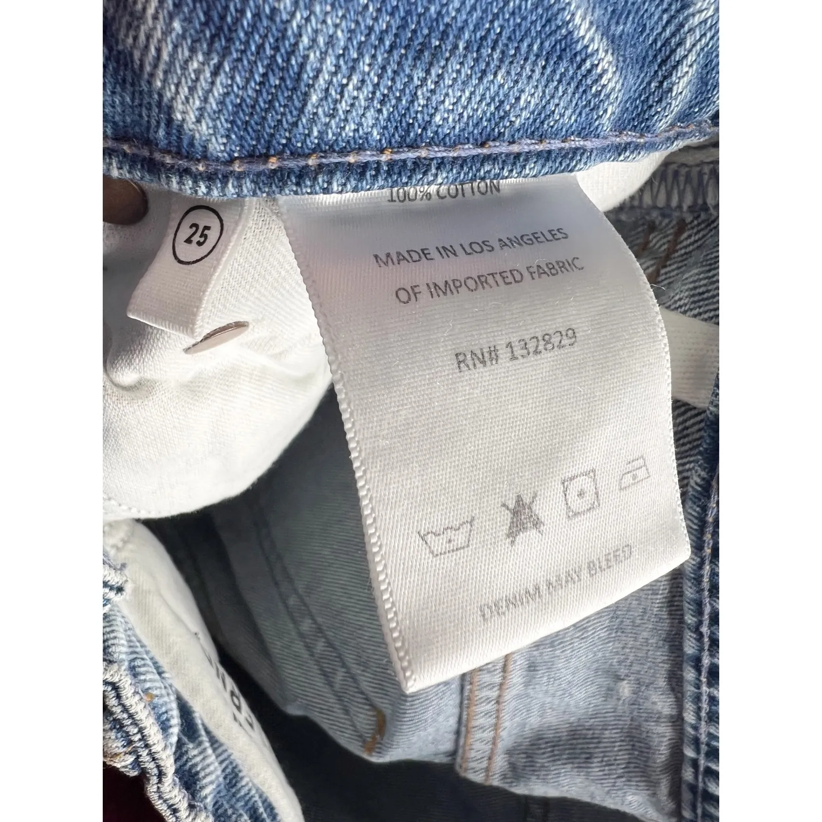 GRLFRND Karolina High Rise Straight Crop in Larchmont with Rips Size 25 - Image 9