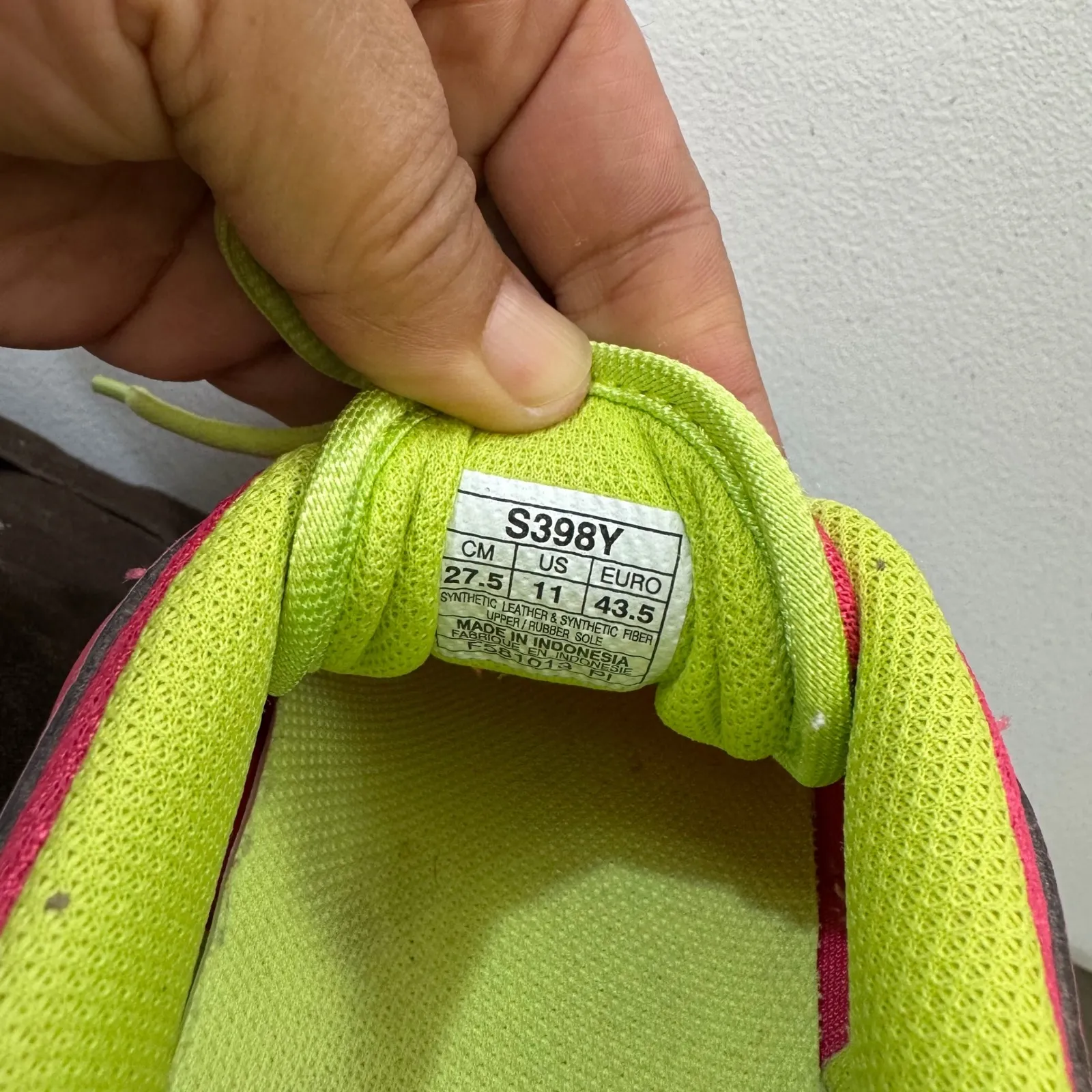 ASICS‎ S398Y Women's Running Shoes Pink Neon Yellow Size 11 Athletic Sneakers - Image 5