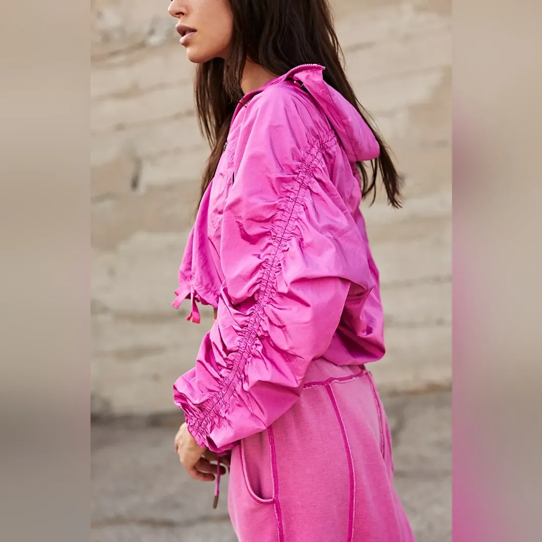 Free People Ruched Out Packable Jacket L - Image 5