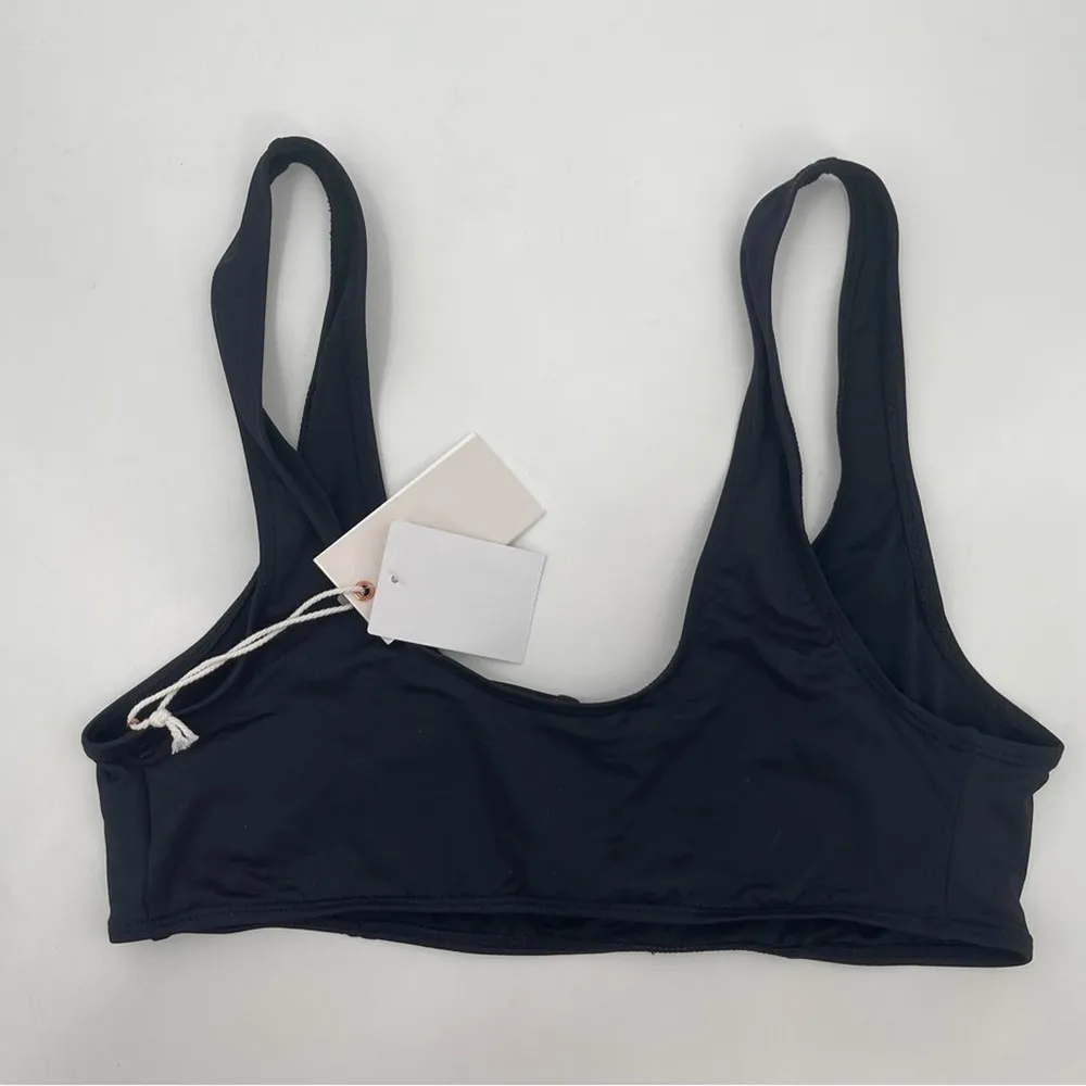 GOOD AMERICAN Bikini Top Extra Large U Ring Vegas Black Beach Swim Minimal NWT - Image 4