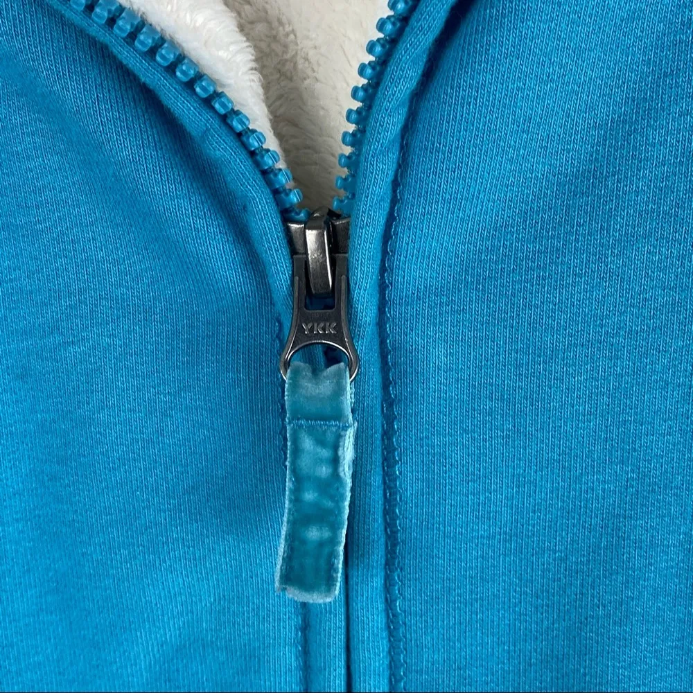 L.L. BEAN Aqua Blue Fleeced Lined Full Front Zipper Vest, Size XS - Image 7