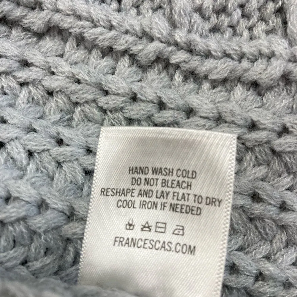 ALYA,‎ Oversized, Cable Knit,Chunky, Gray Sweater,Size Medium,3/4 length sleeves - Image 10