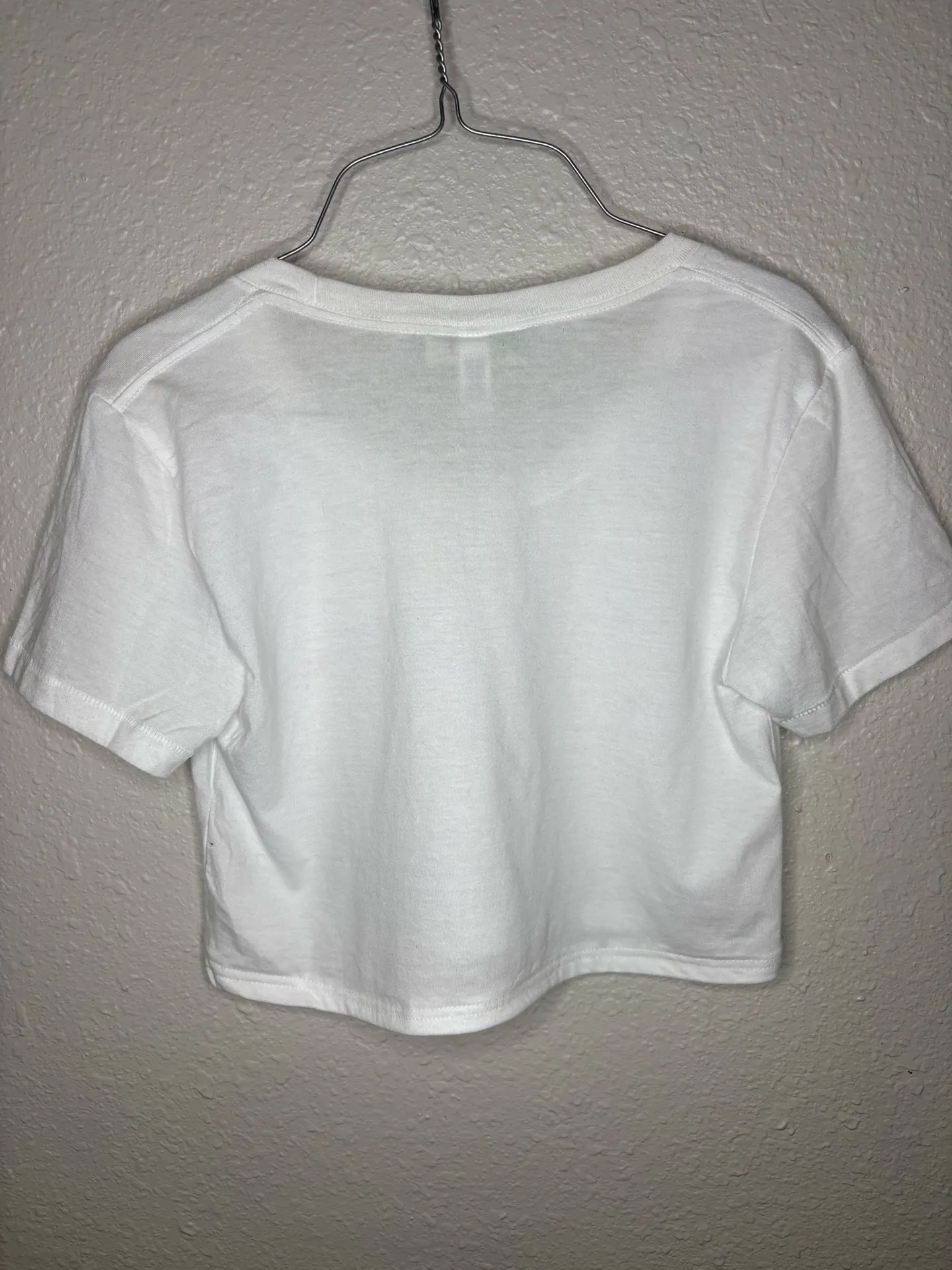 Melrose White Cropped T-Shirt – Women’s Casual Tee (Size Large)  - Image 5
