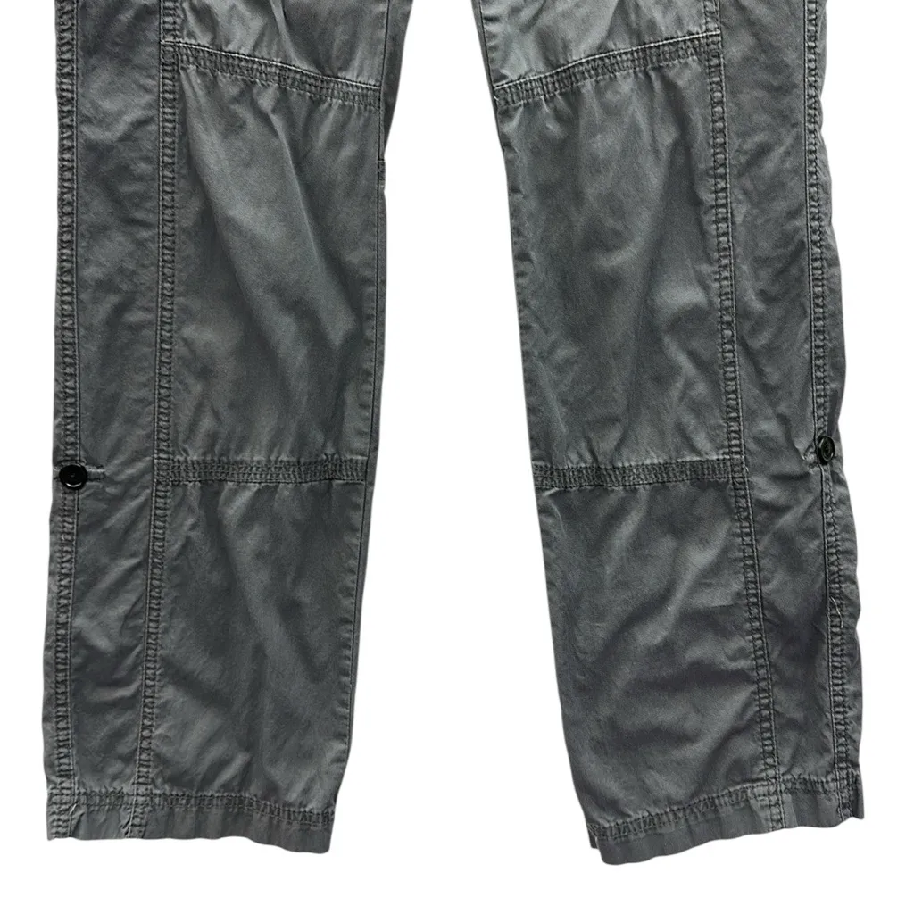 VTG Y2K Cotton UnionBay Gray Cargo Utility Roll Tab Pants Straight Leg Juniors 5 - Image 5