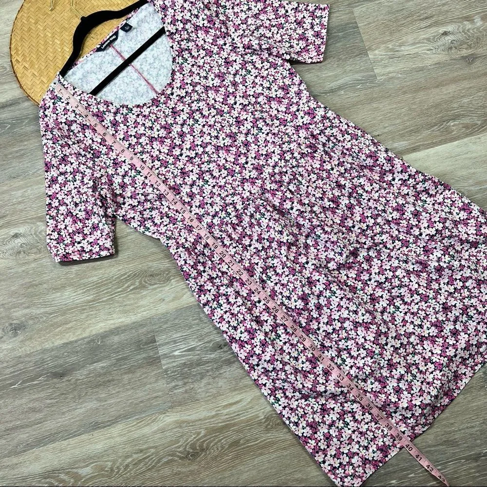 Lands end‎ pink floral printed dress - Image 3