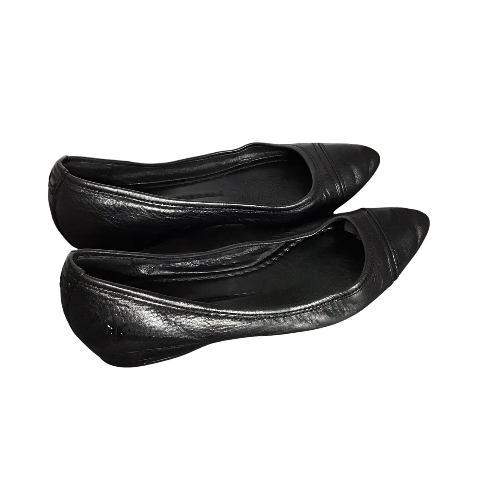 Frye Shoes Woman‎ 8 M Brown Leather Ballet Flats Slip On Pointed Boho Capsule - Image 4