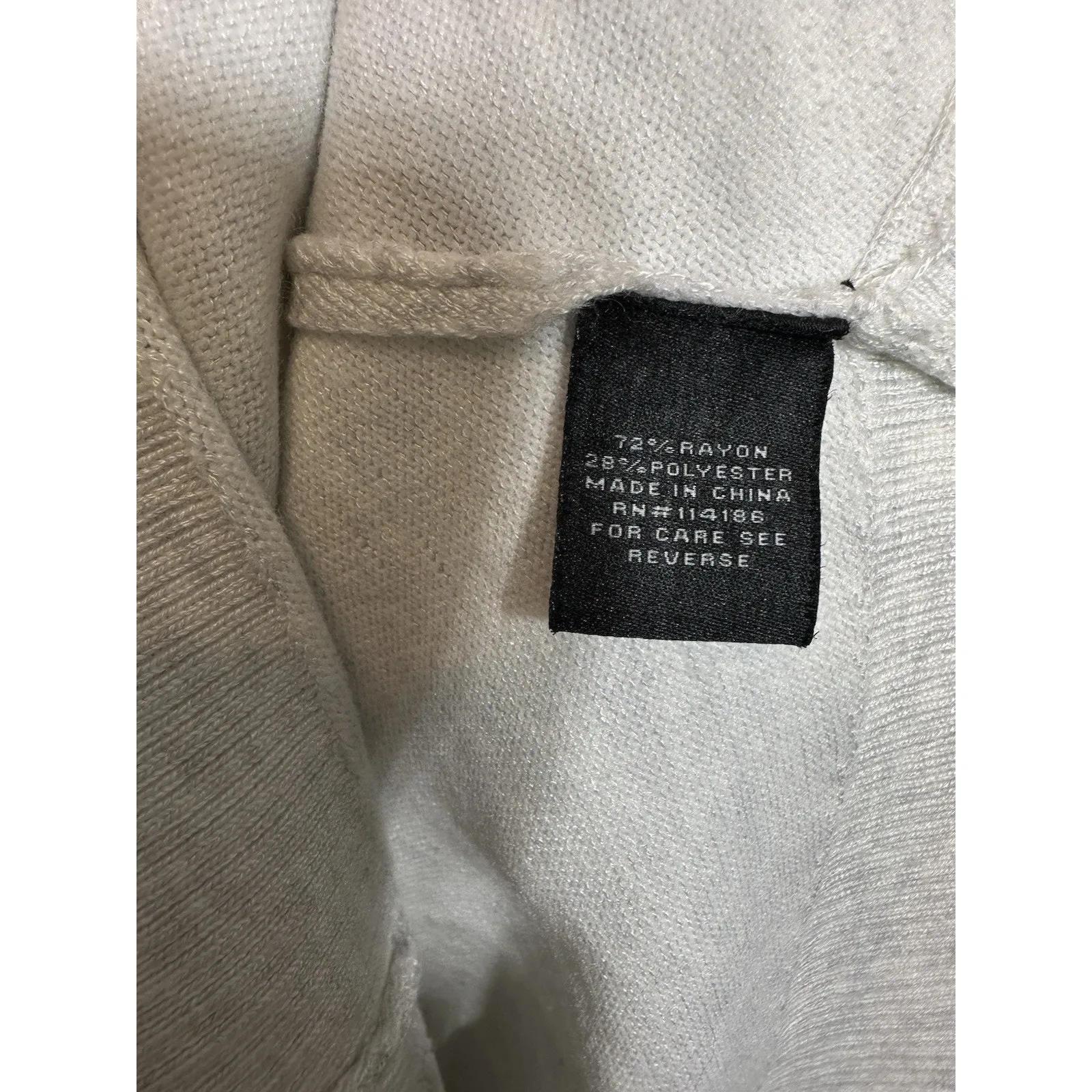 Verve Ami Sweater Asymmetrical Hem Long Sleeves Womens Size Medium Light Gray - Image 3