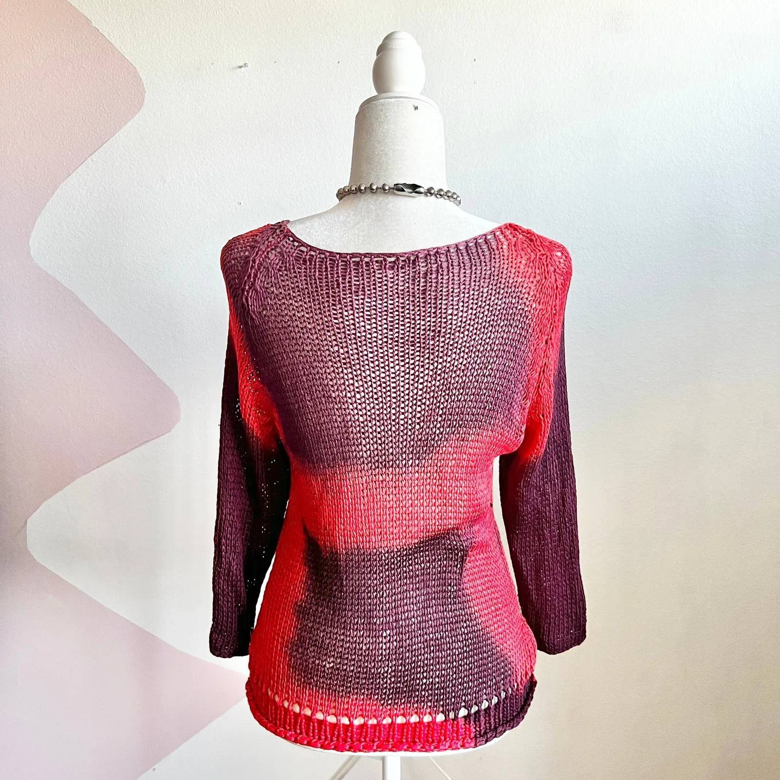 IPSE GAZEBO Crochet‎ Cardigan Boho Y2K 2000s Indie Sleaze Festival Hippie Small - Image 2