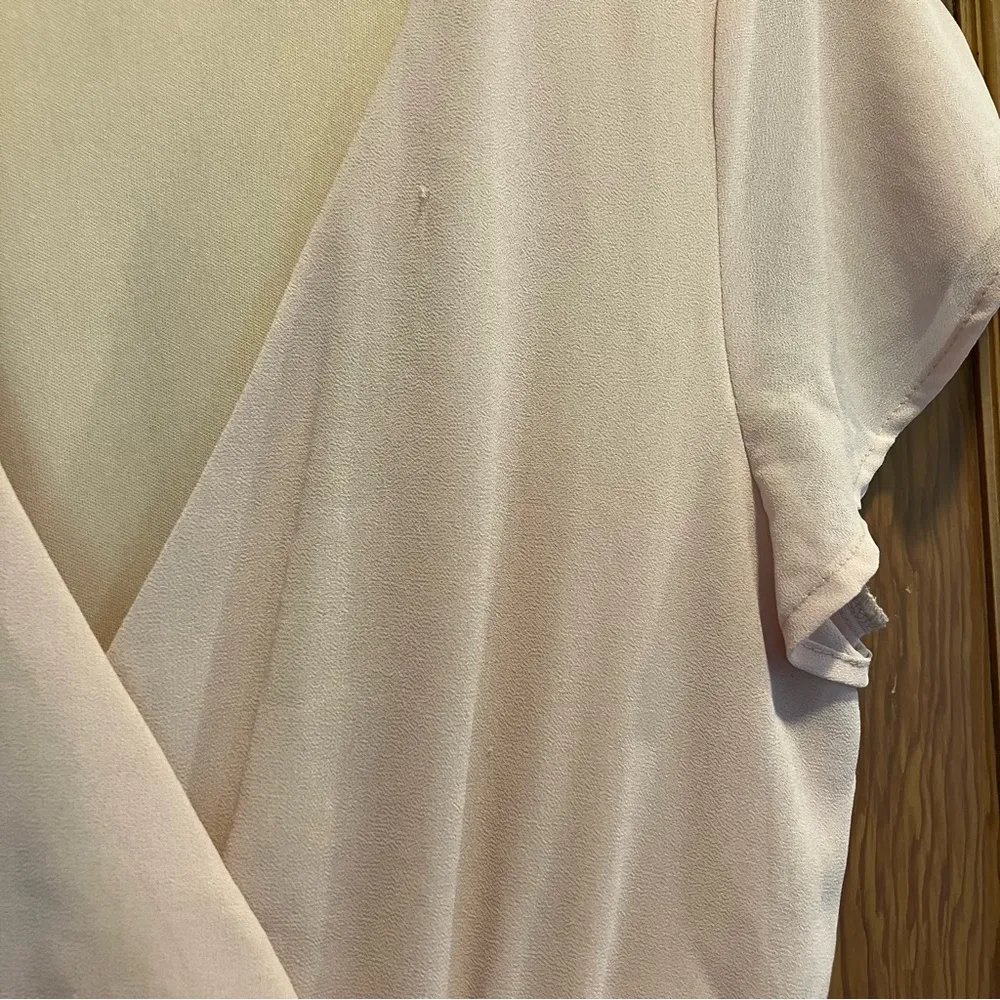 Lulus Lost in the Moment Blush Short Sleeve Maxi Dress w/Slit Women’s Size Small Pink - Image 8