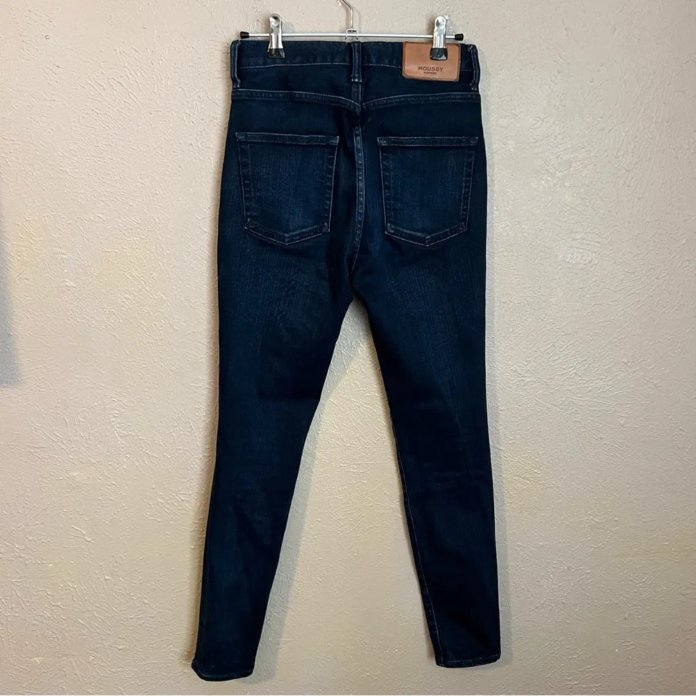 Moussy Vintage Crawford Rebirth Skinny High Rise Jeans in Dark Blue 25 - Image 5