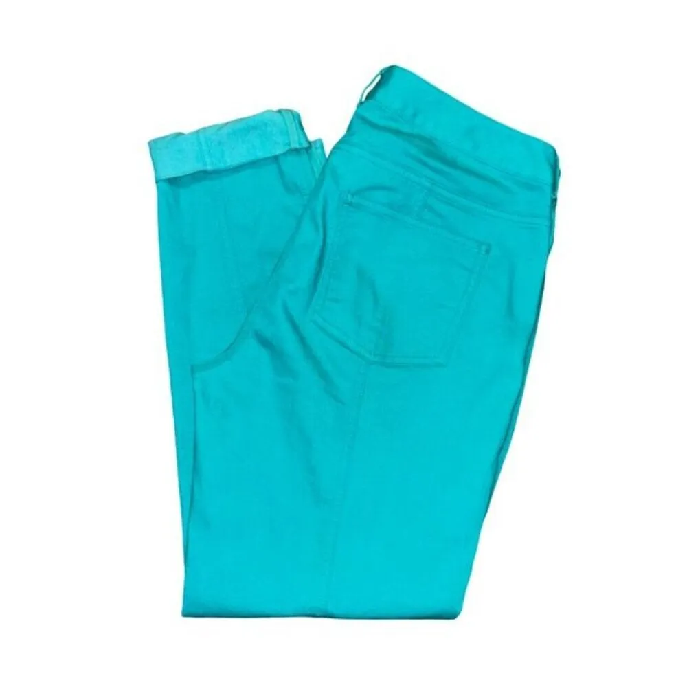 St. John Womens Turquoise Straight Leg Pans Size 6 - Image 7