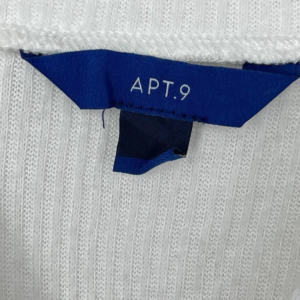 APT9 BLACK & WHITE LIGHTWEIGHT LONG SLEEVE RIBBED STRETCH PULLOVER SWEATER XL - Image 5