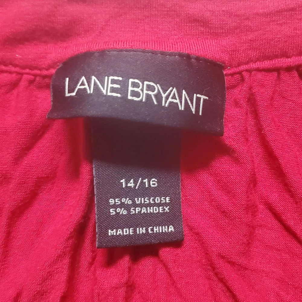 Lane Bryant Jewel Neckline Peasant Sleeve Shirt Size 14/16 - Image 8