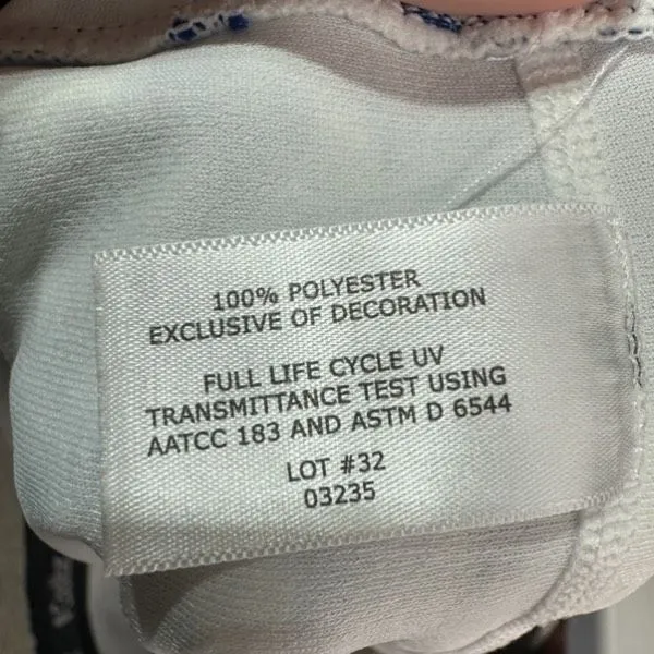 Coolibar Kahula Skirted Swim Capri UPF Swim‎ Bottom Capris Size XL Blue & White - Image 9