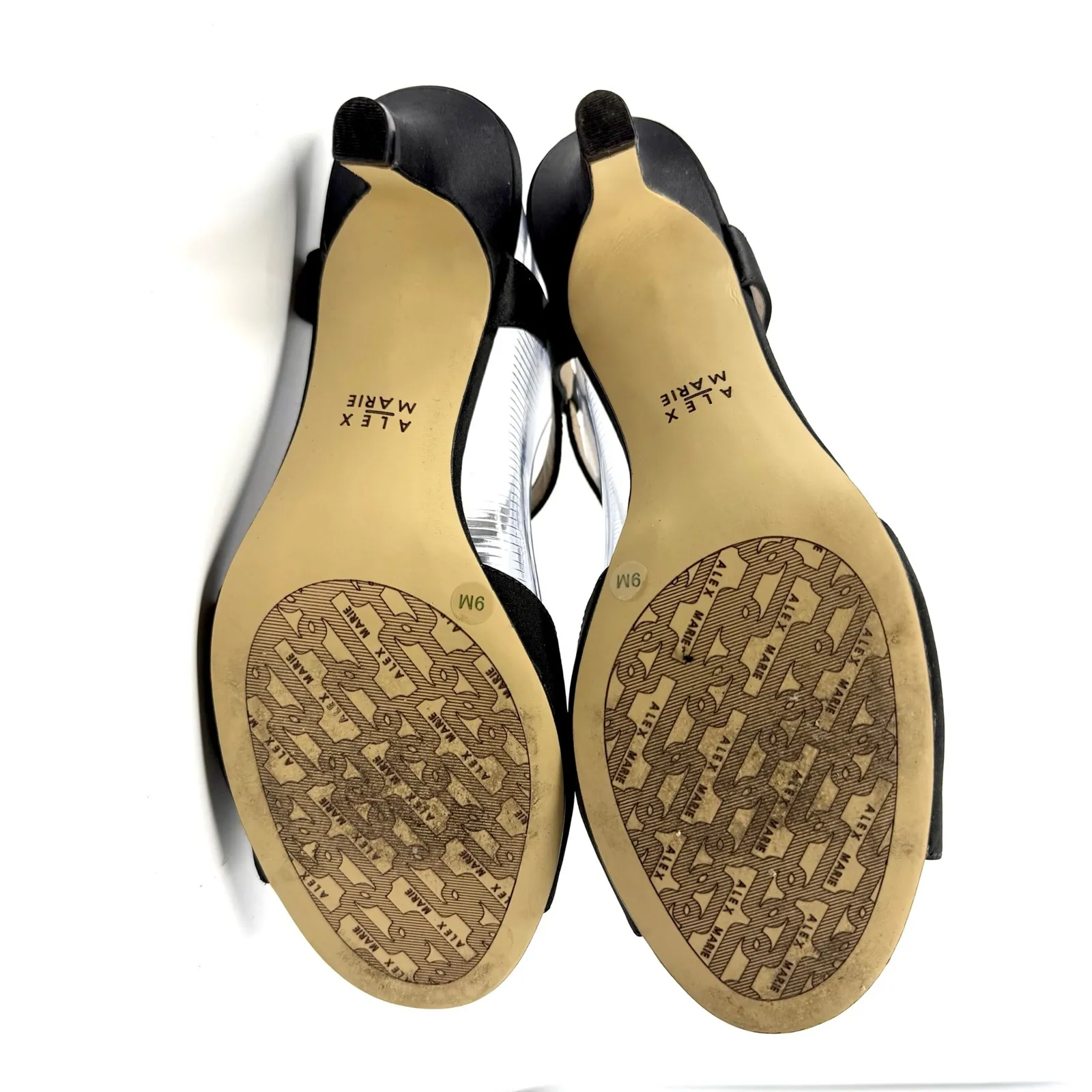 Alex‎ Marie Womens Black Beaded T Strap Heel Sandal Evening Party Shoes Size 9M - Image 7