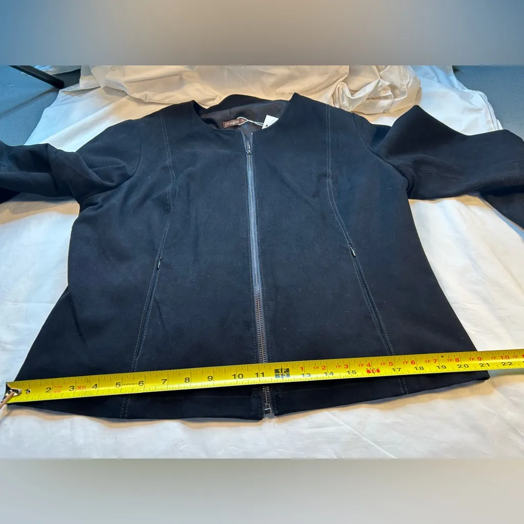J. McLaughlin Suede‎ Lara Jacket, Black, Size XL, NWT - Image 8
