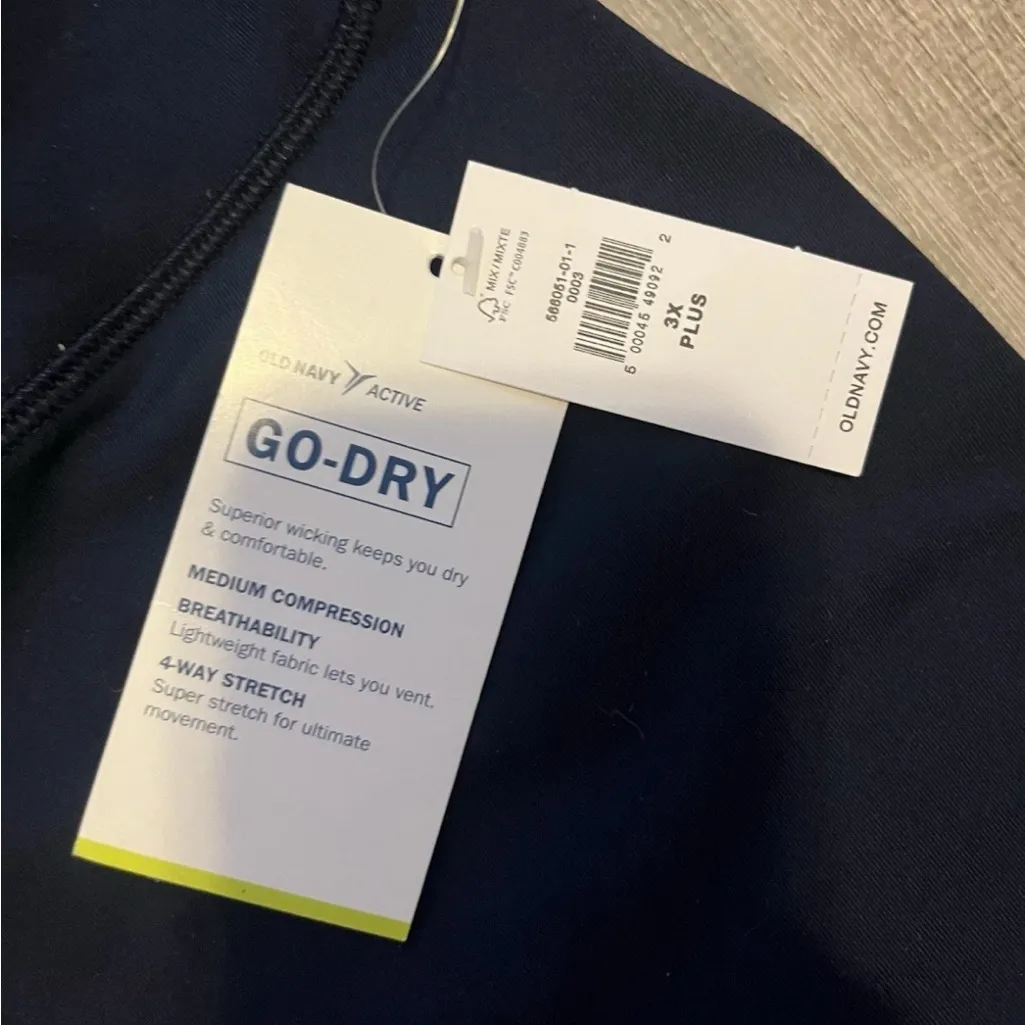 Old Navy Active Elevate Leggings Go Dry Womens 3X NWT Blue Activewear 24”Inseam - Image 8