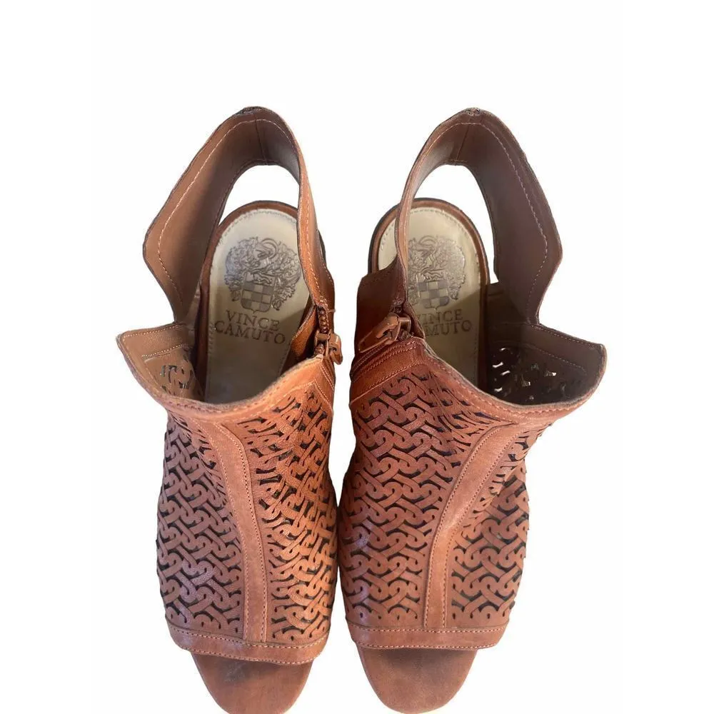 VINCE CAMUTO WOMENS STERNAT ANKLE DRESS SANDALS, laser cut size 7M womens roaste - Image 5