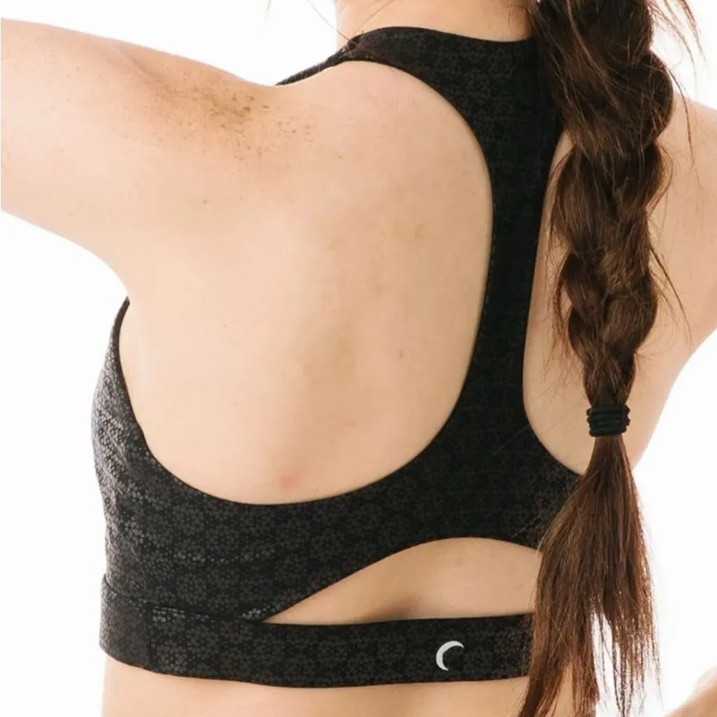 ZYIA ACTIVE FLOWER POWER High Neck Racerback Sports Bra Floral Women’s Small S - Image 2