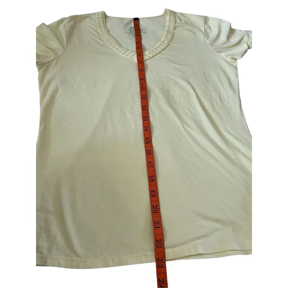 Soft Sensations V Neck T shirt Casual Lounge Loungewear Work Everyday School Blue - Image 11