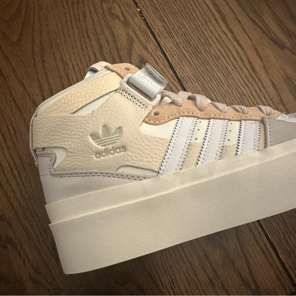 Adidas Forum Bonega Mid Ecru Tint Cloud White GW7061 Platform Sneakers Womens 7 - Image 10