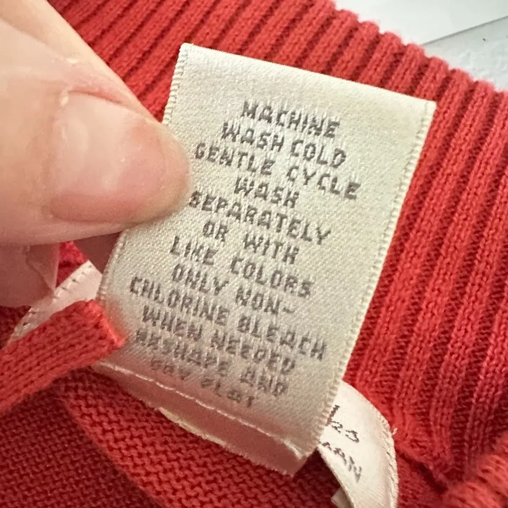 Studio Works Cardigan Sweater Womens 3X Rust Orange Full Zip Cotton Fall Autumn - Image 6