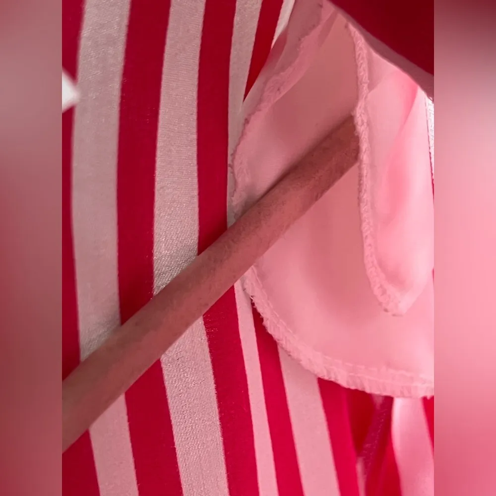 Vintage Patchington Menswear Striped Oversized Button Down Shirt | Hot Pink | M Size M - Image 6