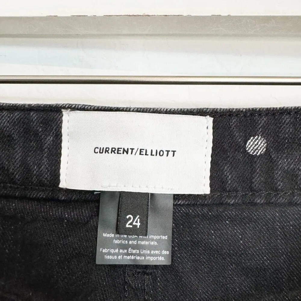 Current Elliott The 5 Pocket Polka Dot Mini‎ Skirt in Black White Size 24 - Image 5