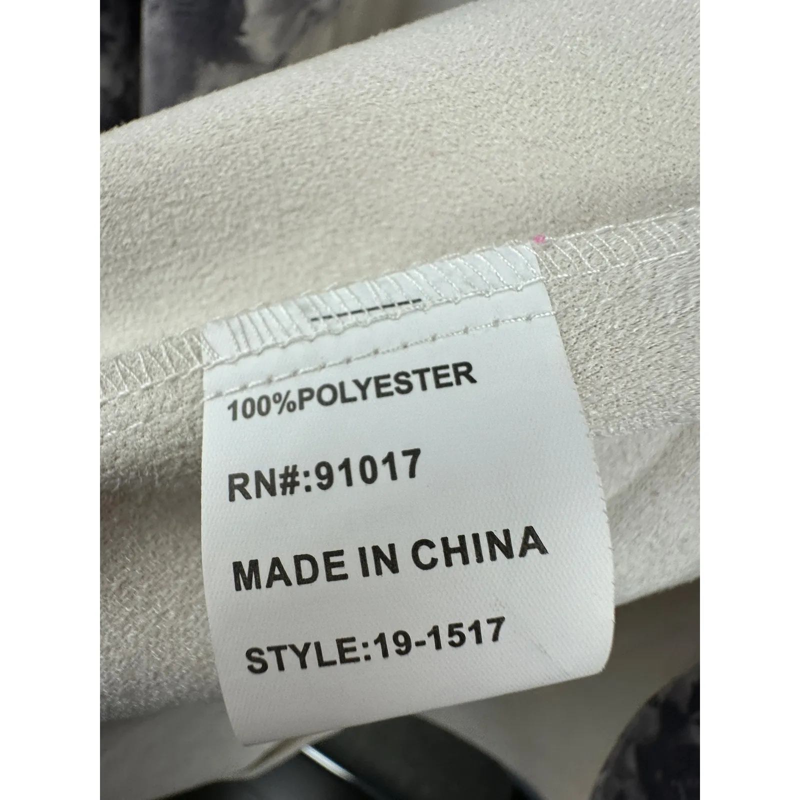 Women’s Solitare Open Front Gray Floral Faux Suede Open Cardigan Size Small - Image 7